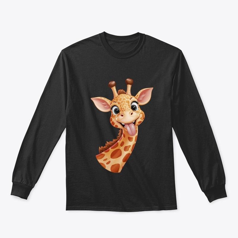 Whimsical Cartoon Giraffe 