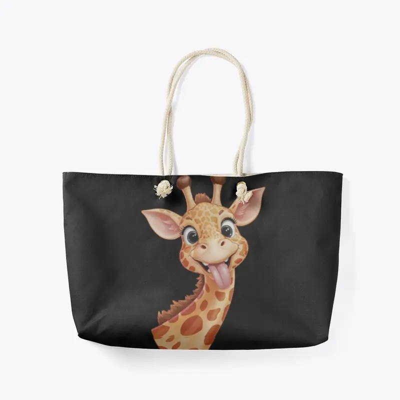 Whimsical Cartoon Giraffe 