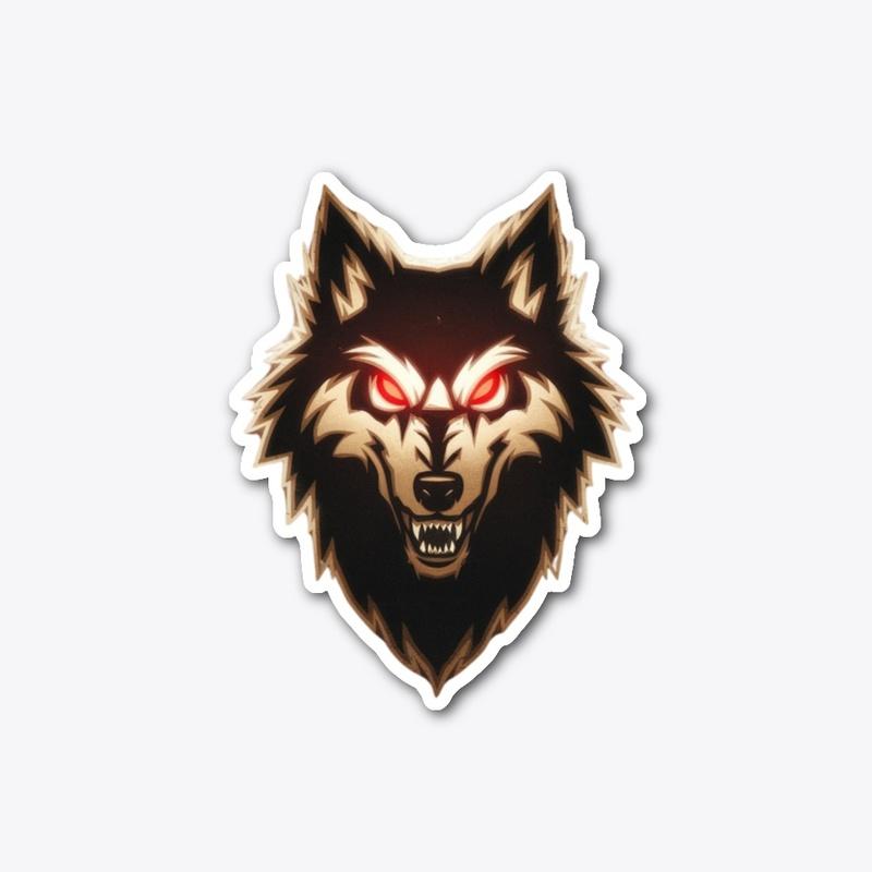 Mysterious Wolf -Glowing Red Eyes