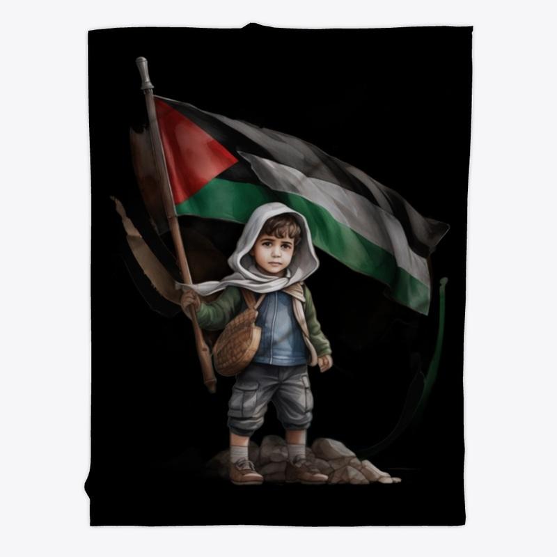  Palestinian Flag-Bearing Child 