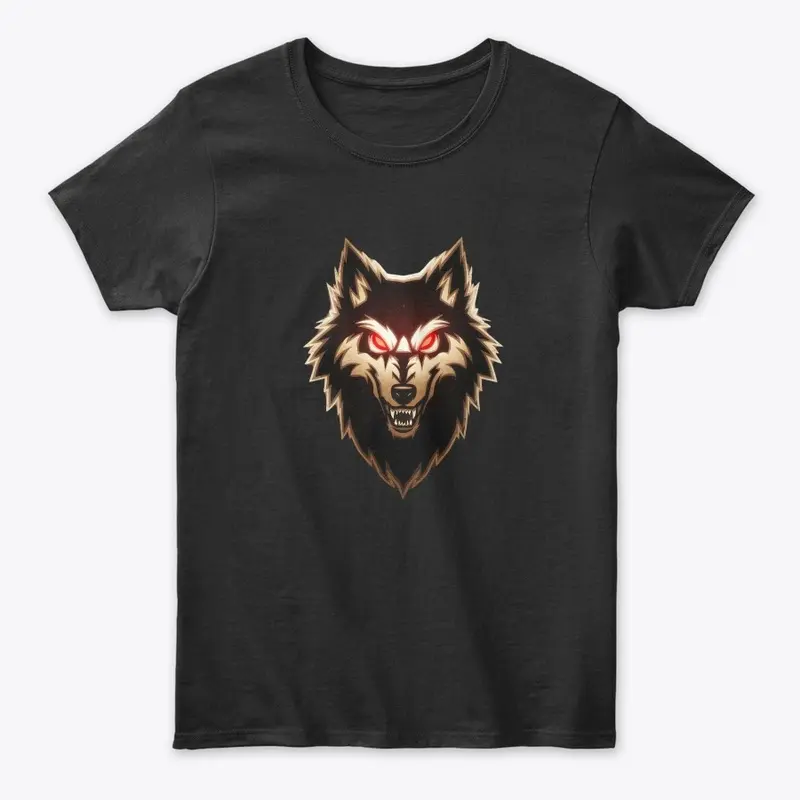 Mysterious Wolf -Glowing Red Eyes